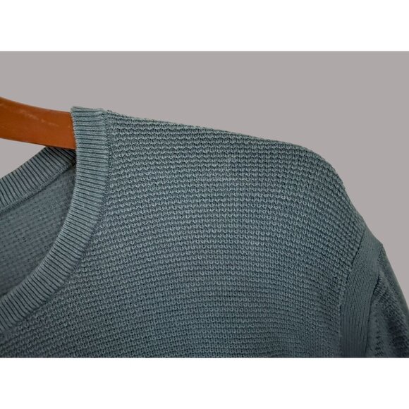 Todd Snyder Mens Blue Crew Neck Sweater L Cotton & Mulberry Silk Blend - Picture 4 of 7